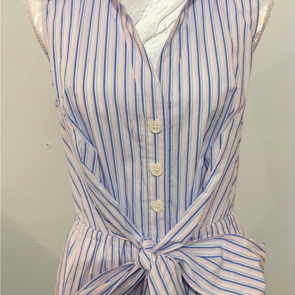 Derek Lam 10 Crosby Striped Blue and Pink Maxi Dress